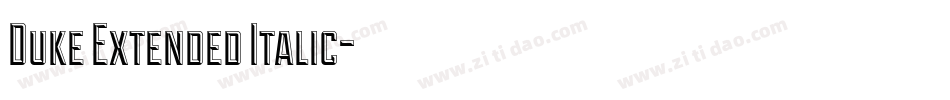 Duke Extended Italic字体转换